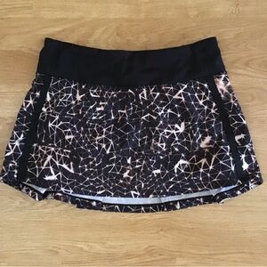 lululemon athletica Black and White Geometric Athletic Skirt